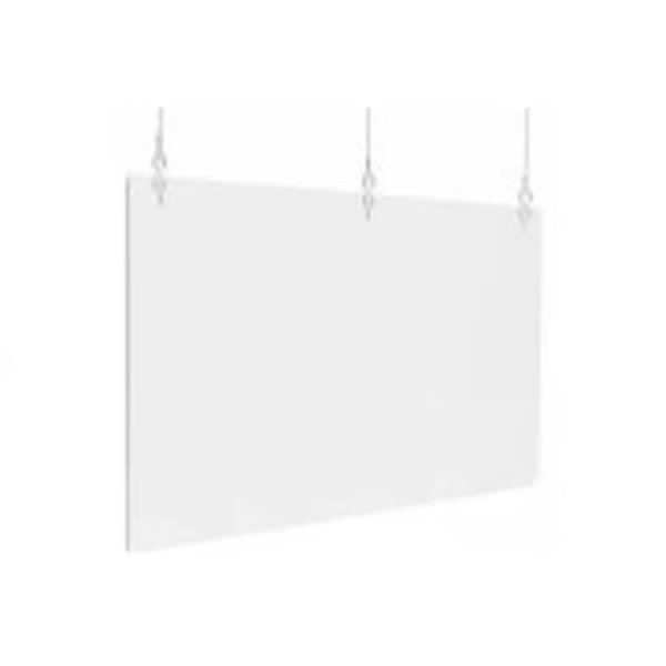 Hanging Sneeze Guard - Flat - No Holes (I), 0.125 Thick Acrylic, 48, Professional Plastics, Mfr#: SNEEZEGUARD-HANGING.125ACRYLIC-48X48